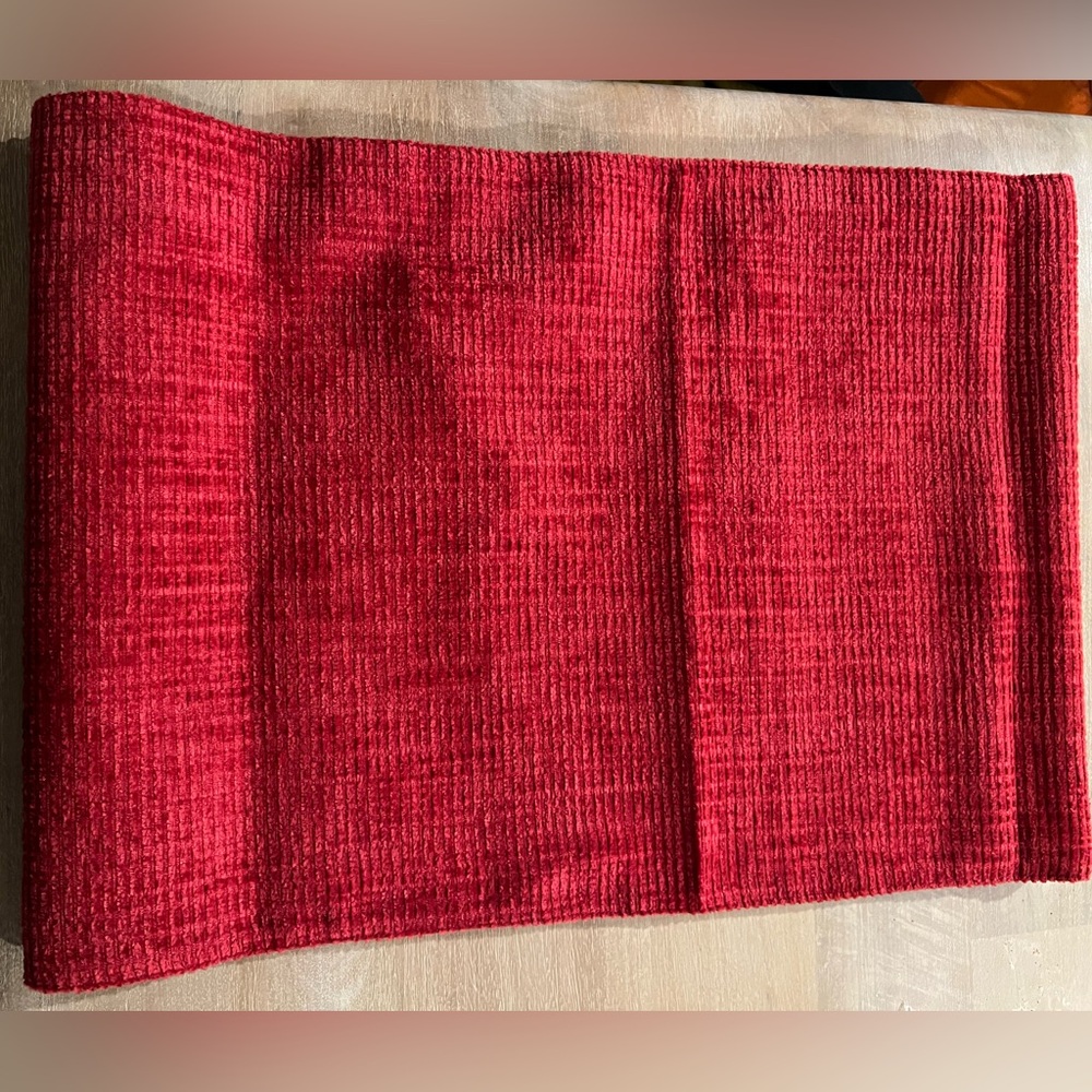 Red velvet table runner